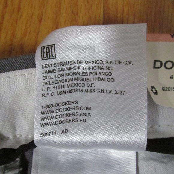 DOCKERS MEN'S SIZE 28 X 30 PANTS EASY KHAKI GRAY SLIM FIT ALL MOTION COMFORT NWT - Picture 14 of 14